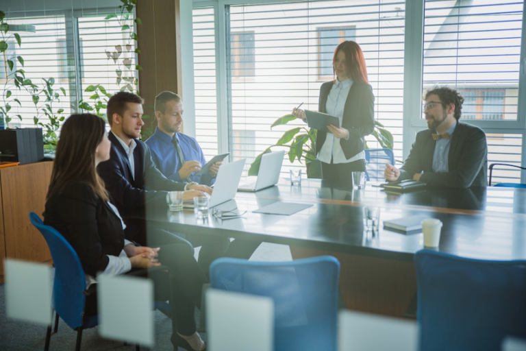 people working in an office