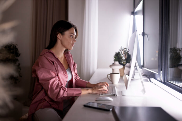 person working on laptop