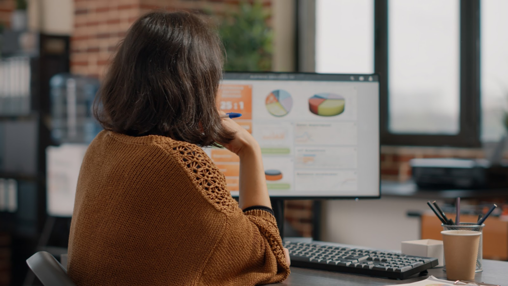 woman working in an office