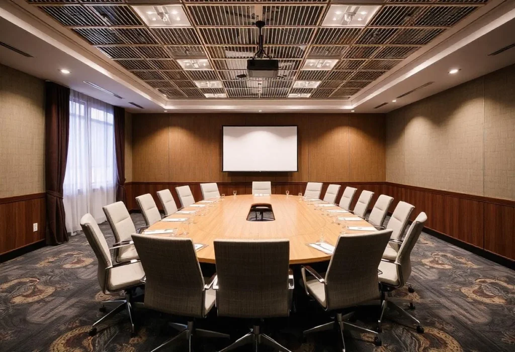 a well organized meeting room