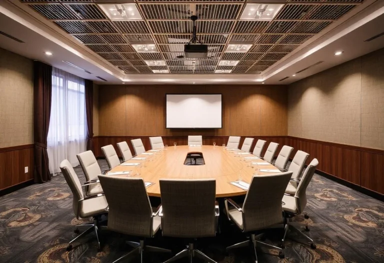 a well organized meeting room