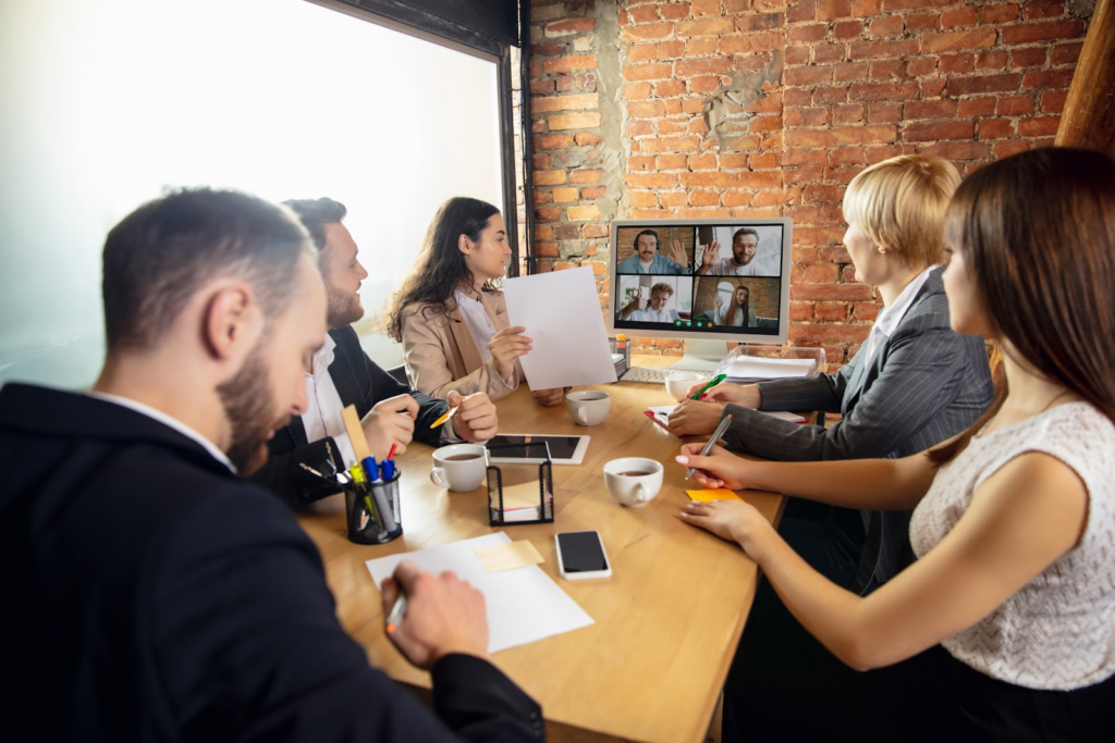 People at an office event